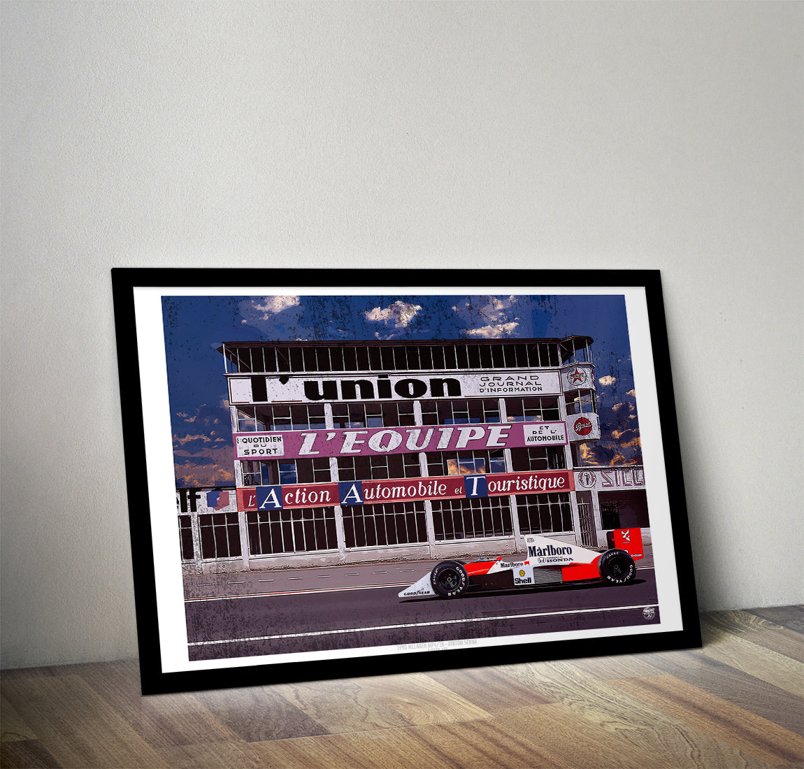 Ayrton Senna 1990 McLaren MP4/5B F1 Print - Fueled.art