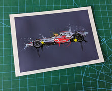 Cargar imagen en el visor de la galería, Lewis Hamilton 2008 McLaren F1 Print - Fueled.art
