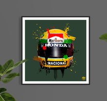 Cargar imagen en el visor de la galería, Ayrton Senna 1988 Helmet F1 print - Fueled.art
