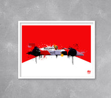 Load image into Gallery viewer, Ayrton Senna McLaren MP4/4 F1 print by Fueled.art
