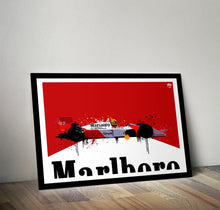 画像をギャラリービューアに読み込む, Ayrton Senna McLaren MP4/4 F1 print by Fueled.art
