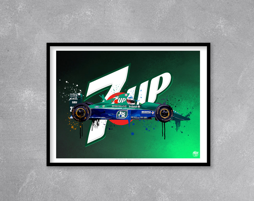 Michael Schumacher 1991 Jordan 191 F1 Print - Fueled.art
