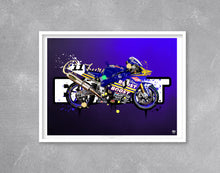 Carica l'immagine nel visualizzatore di Gallery, Niall Mackenzie Yamaha YZF750 Superbike Print - Fueled.art
