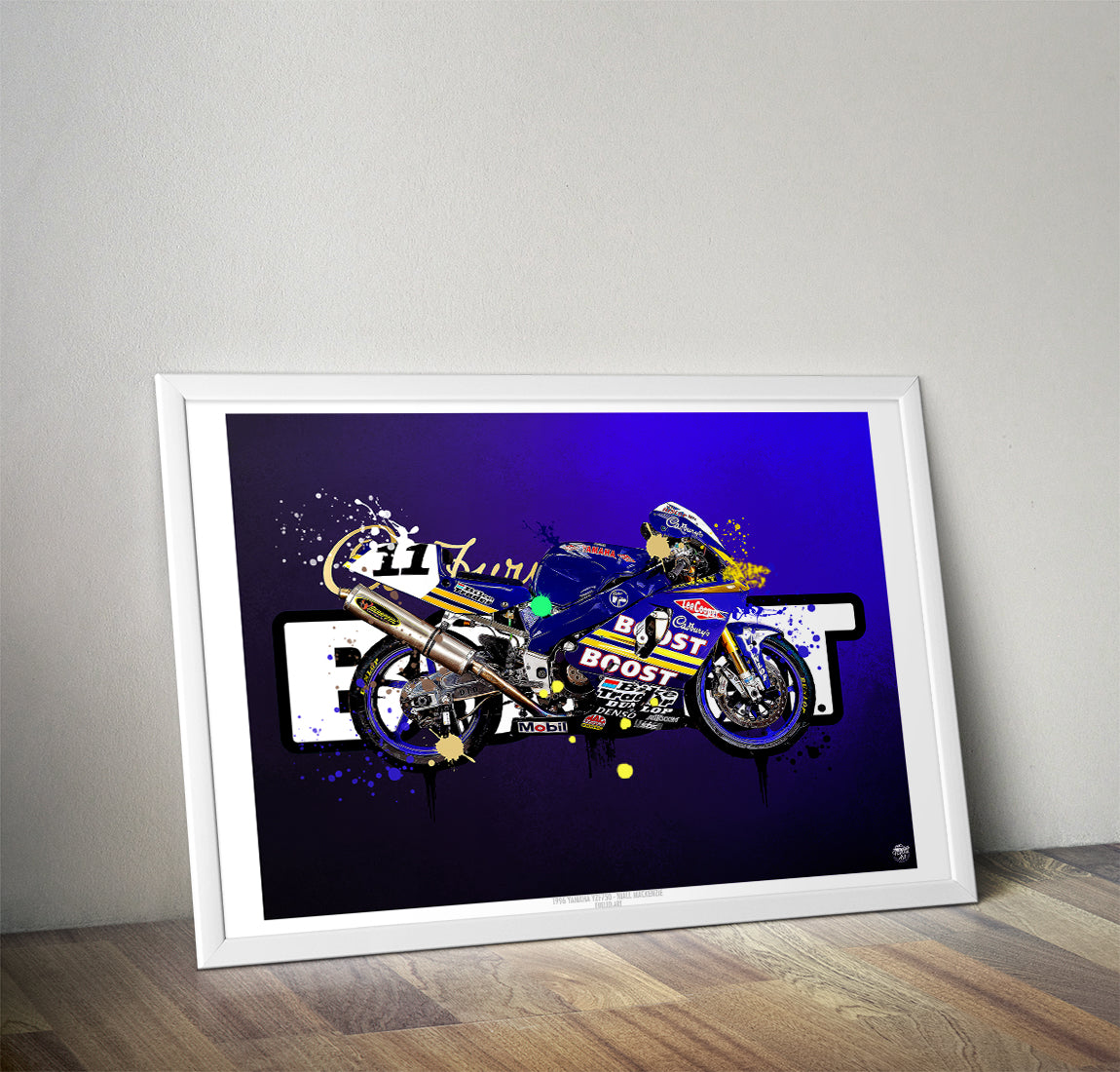 Niall Mackenzie Yamaha YZF750 Superbike Print - Fueled.art