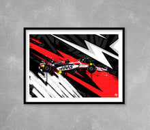 Load image into Gallery viewer, Oliver Bearman 2025 Haas VF-25 F1 Print - Fueled.art
