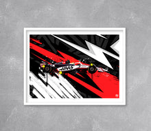 Load image into Gallery viewer, Oliver Bearman 2025 Haas VF-25 F1 Print - Fueled.art

