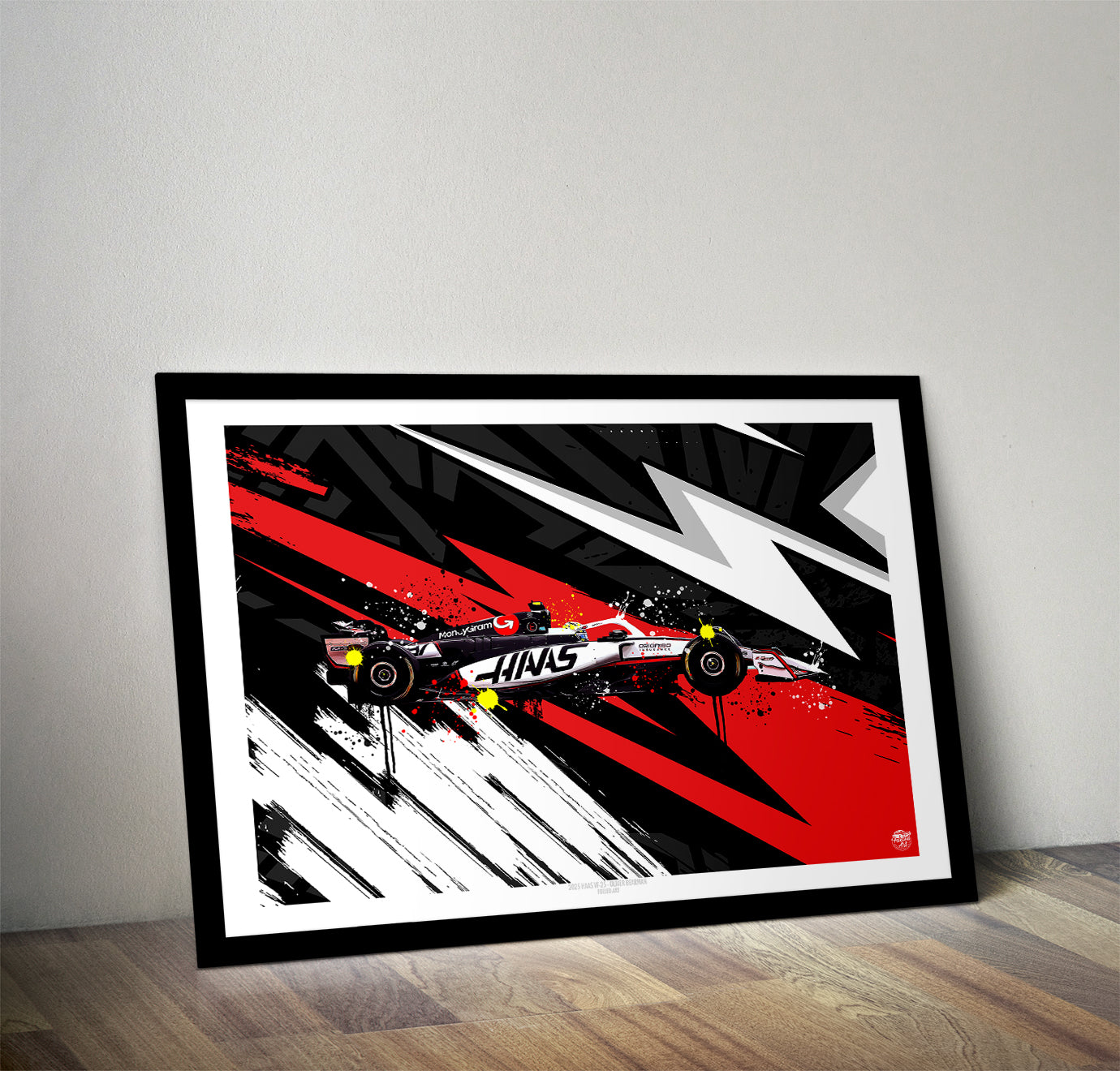 Oliver Bearman 2025 Haas VF-25 F1 Print - Fueled.art