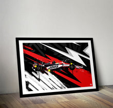 Load image into Gallery viewer, Oliver Bearman 2025 Haas VF-25 F1 Print - Fueled.art
