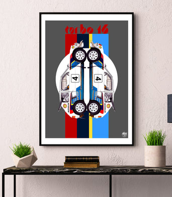 Peugeot 205 T16 print - Fueled.art