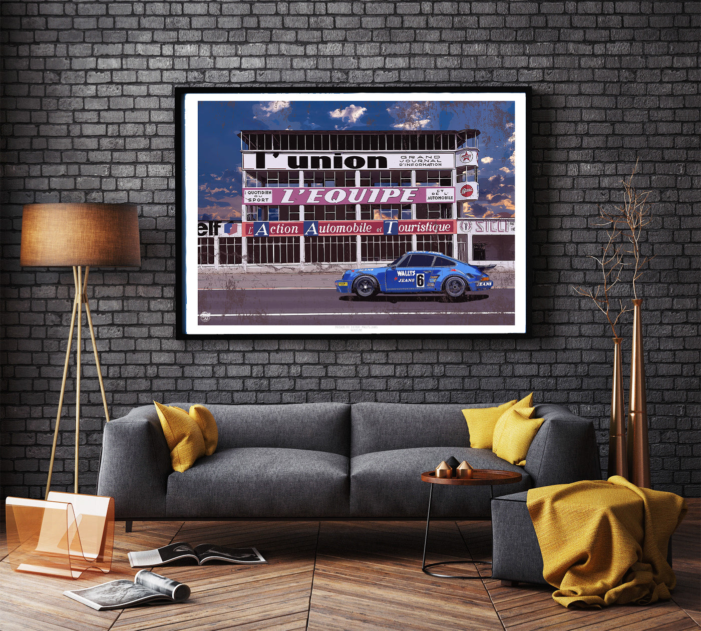 Porsche 911 3.0 RSR Wallys Jeans Reims Gueux Print - Fueled.art