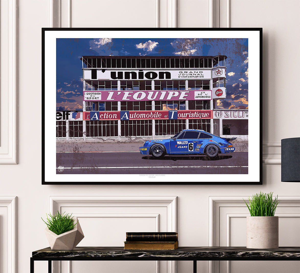 Porsche 911 3.0 RSR Wallys Jeans Reims Gueux Print - Fueled.art