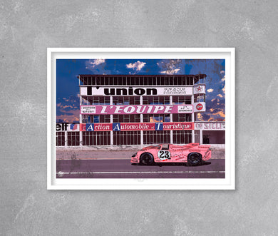 Porsche 917 Pink Pig Reims Gueux Print - Fueled.art
