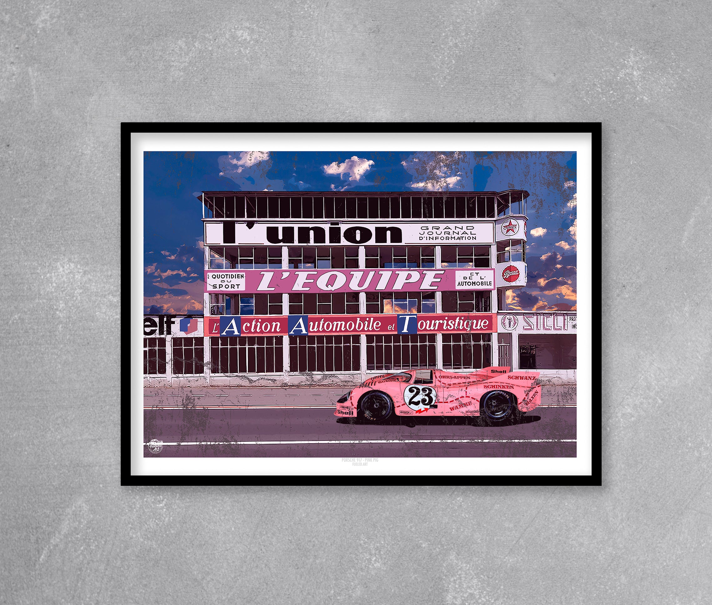 Porsche 917 Pink Pig Reims Gueux Print - Fueled.art