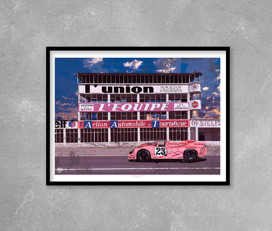 Porsche 917 Pink Pig Reims Gueux Print - Fueled.art