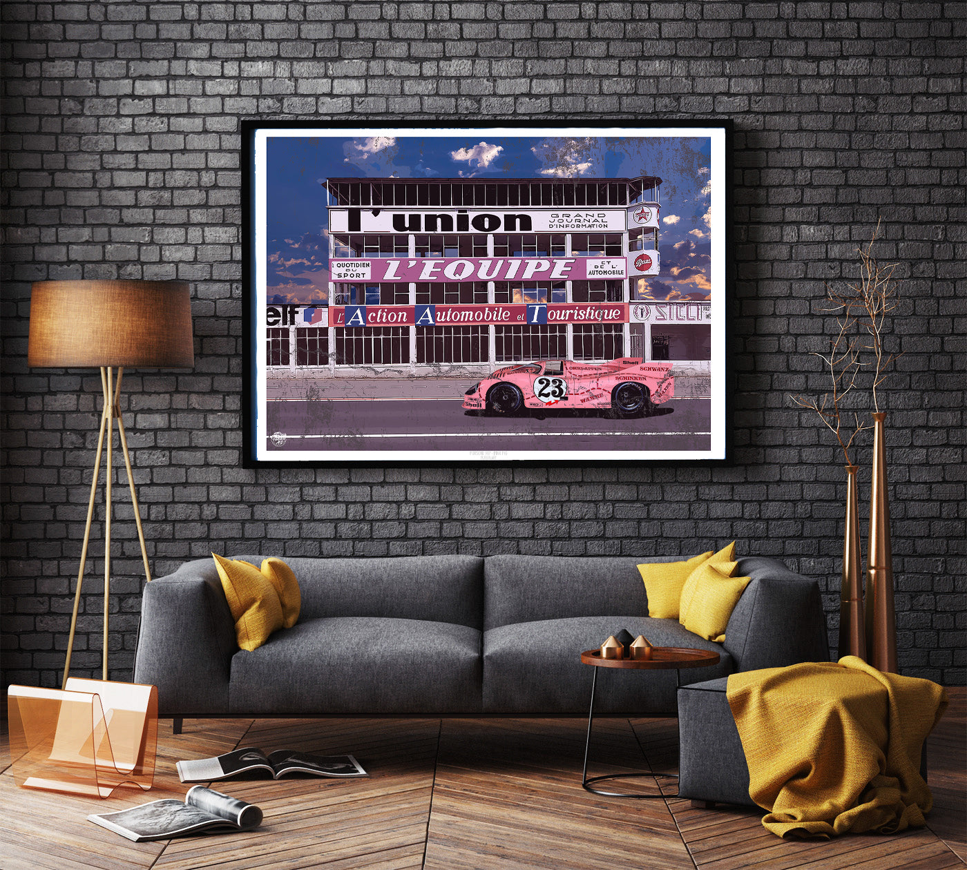 Porsche 917 Pink Pig Reims Gueux Print - Fueled.art