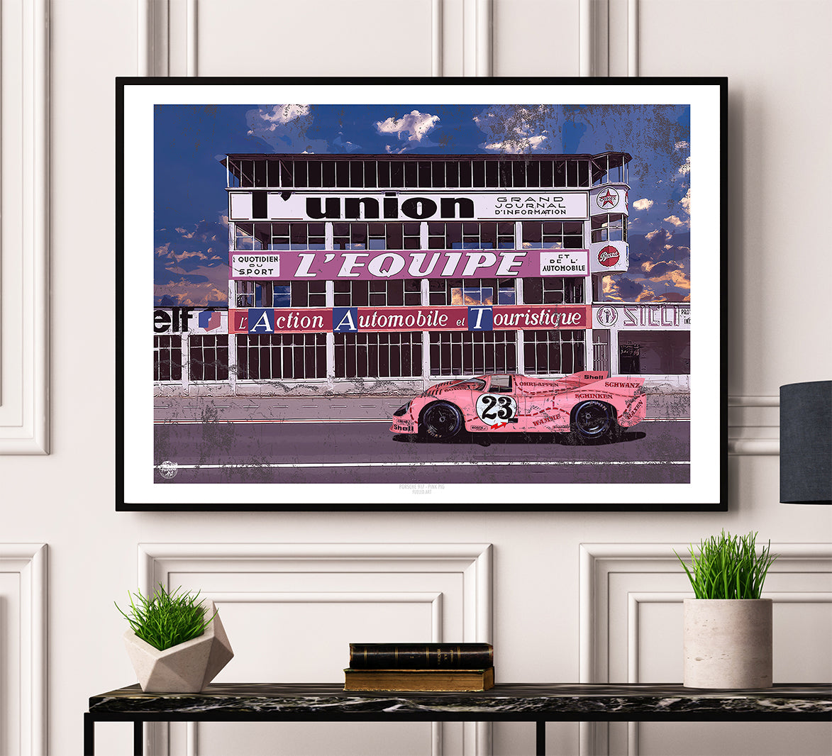 Porsche 917 Pink Pig Reims Gueux Print - Fueled.art