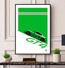 Load image into Gallery viewer, Porsche Cayman GT4 print - Fueled.art
