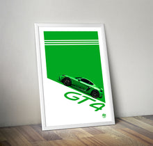 Load image into Gallery viewer, Porsche Cayman GT4 print - Fueled.art
