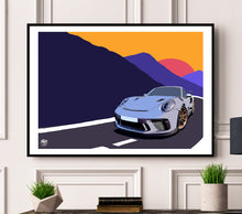 Load image into Gallery viewer, Porsche Cayman 718 GT4 RS Print - Fueled.art
