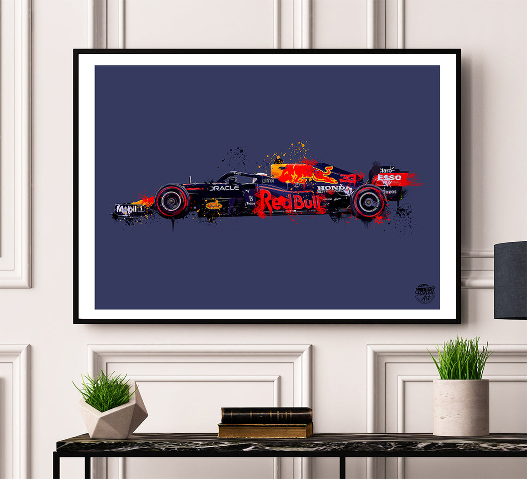 Max Verstappen Red Bull F1 Print - Fueled.art