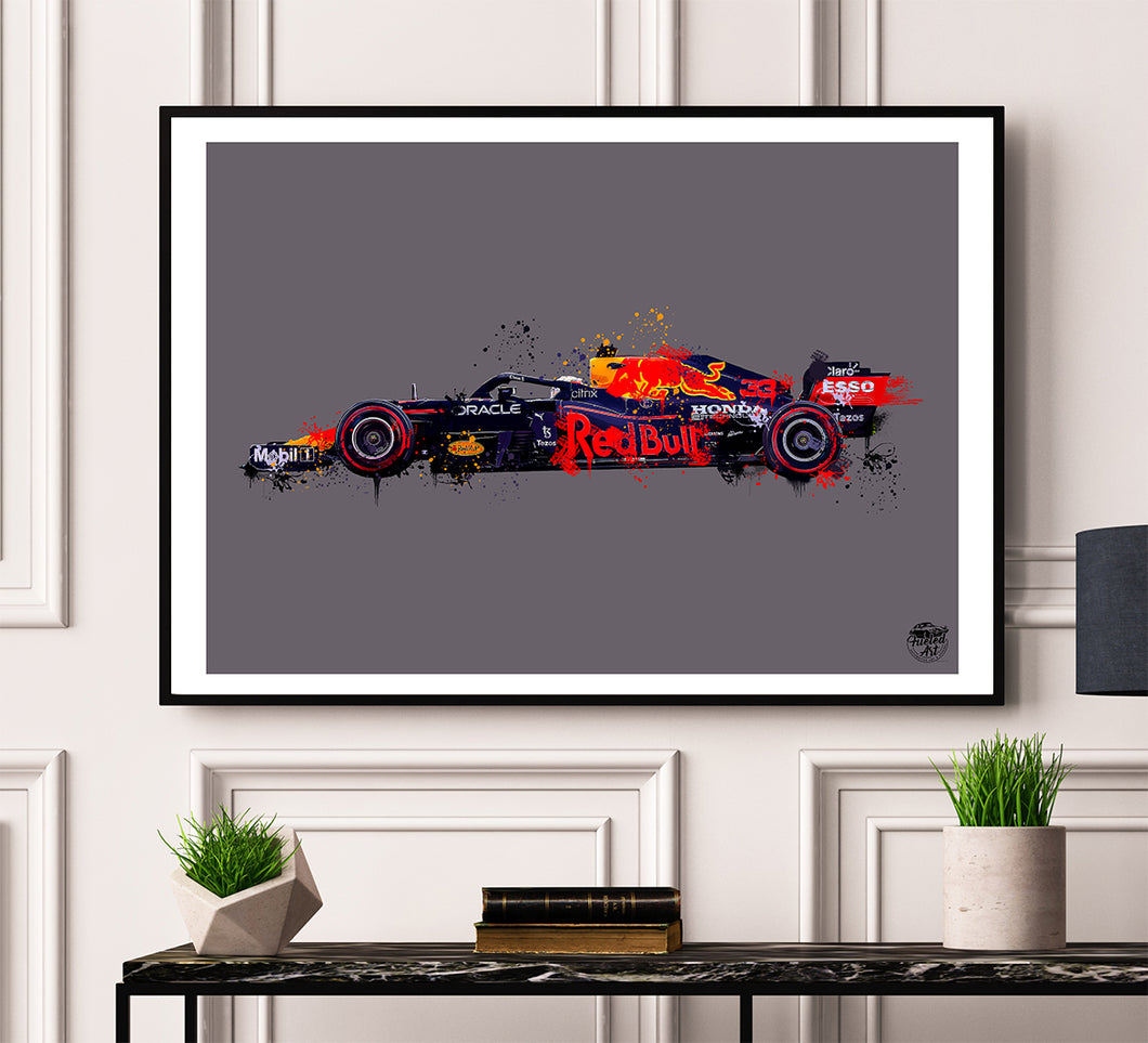 Max Verstappen Red Bull F1 Print - Fueled.art