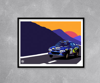 1997 Subaru Impreza STI S3 - Colin McRae WRC Print - Fueled.art