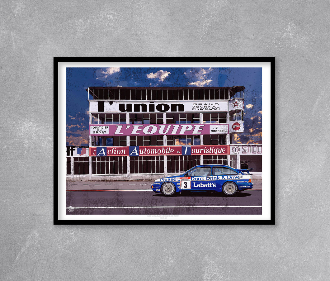 Tim Harvey 1990 Ford Sierra RS500 Cosworth BTCC Print - Fueled.art