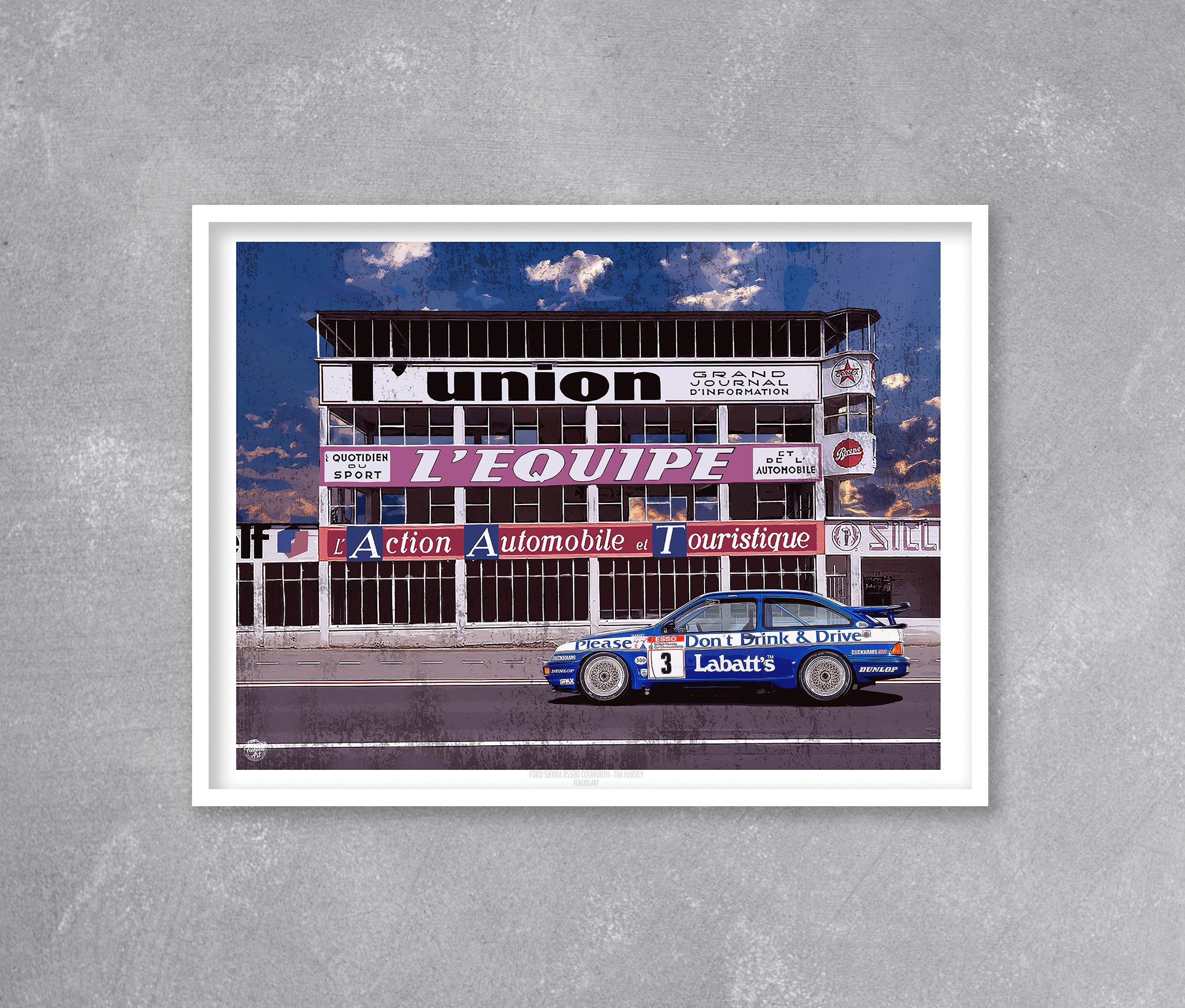Tim Harvey 1990 Ford Sierra RS500 Cosworth BTCC Print - Fueled.art