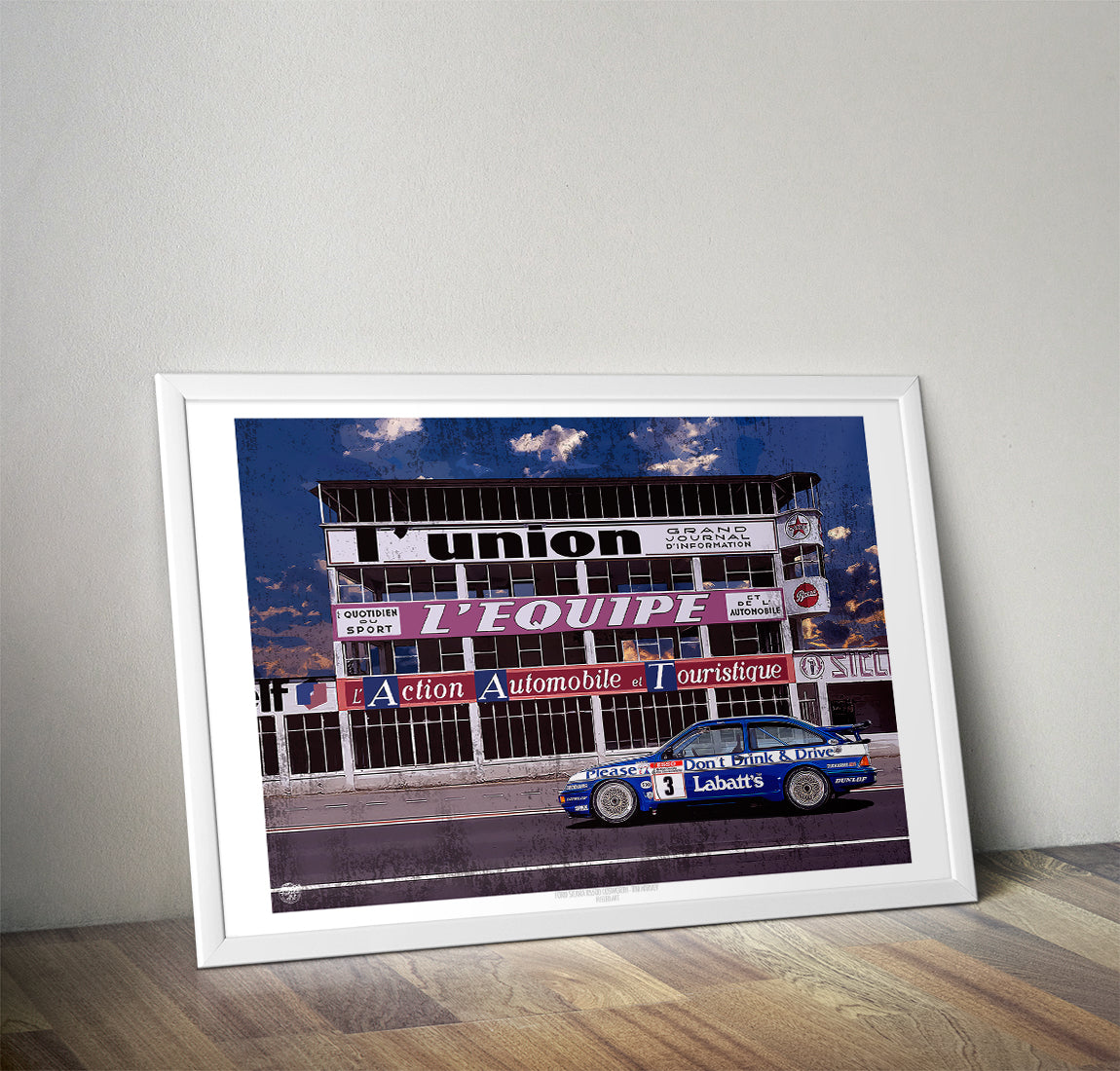 Tim Harvey 1990 Ford Sierra RS500 Cosworth BTCC Print - Fueled.art