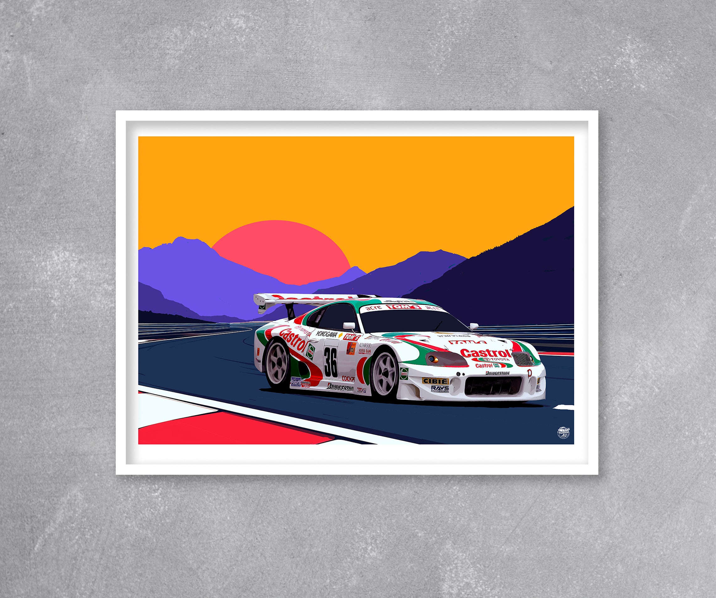 Toyota Tom's Castrol Supra print - Fueled.art