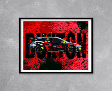 Max Buxton 2025 Toyota Corolla GR Sport BTCC Print - Fueled.art