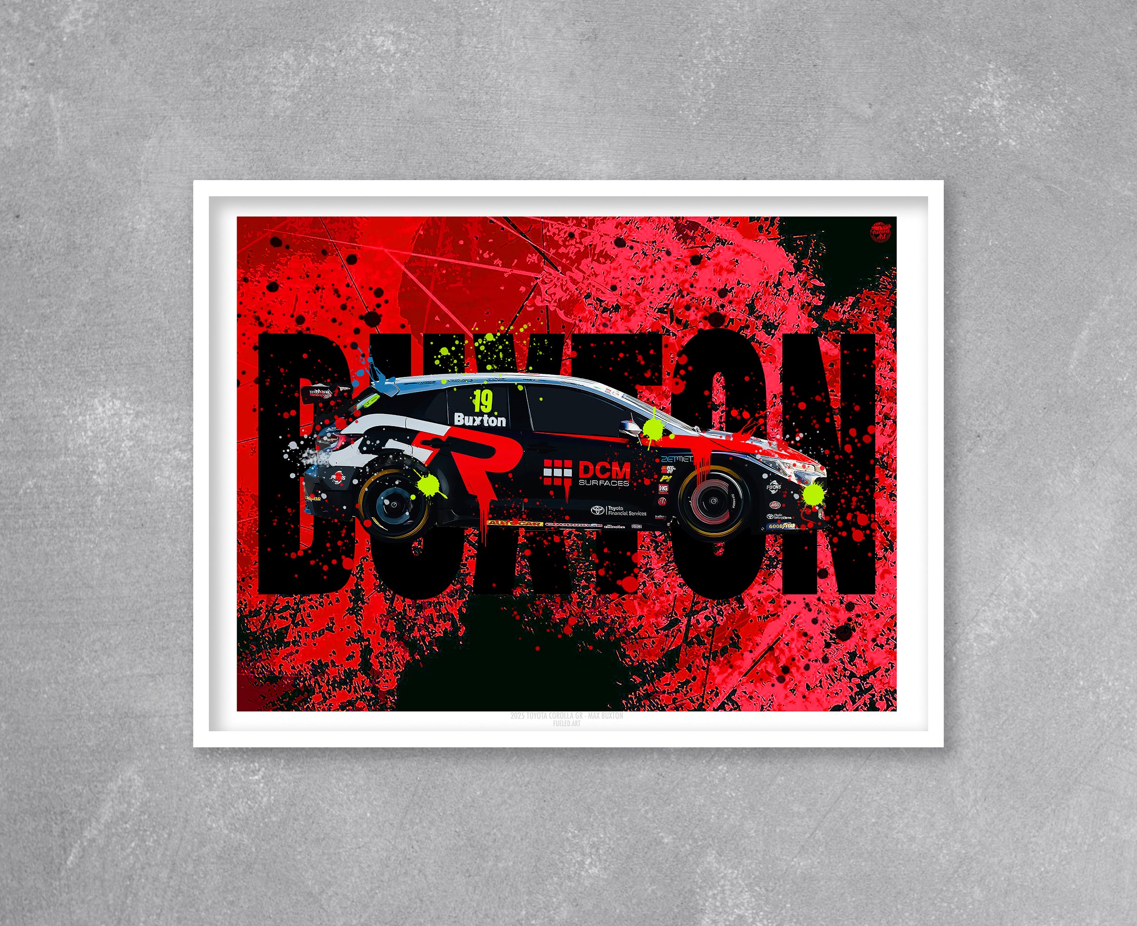 Max Buxton 2025 Toyota Corolla GR Sport BTCC Print - Fueled.art