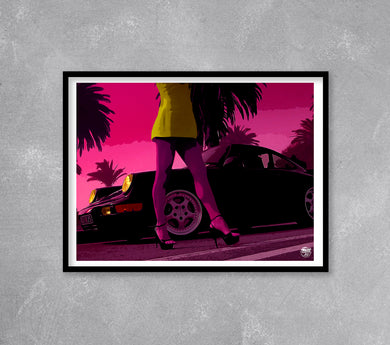 Bad Boys Porsche 911 964 Turbo Print - Fueled.art