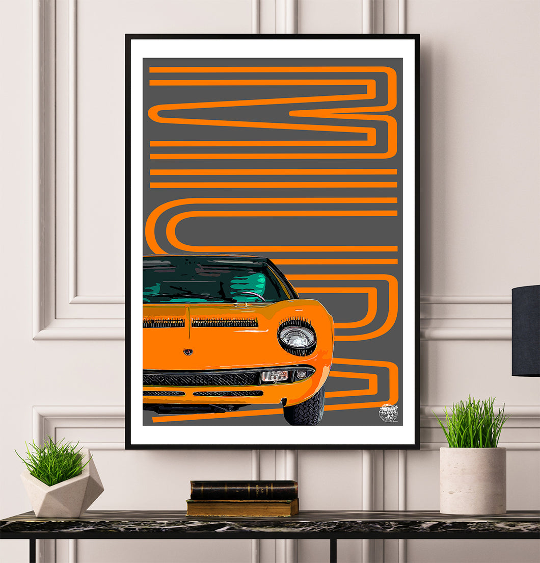 Lamborghini Miura Print - Fueled.art