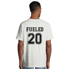 Charger l&#39;image dans la visionneuse de la galerie,Fueled 20 Retro - Men&#39;s Oversized White T-shirt - Fueled.art

