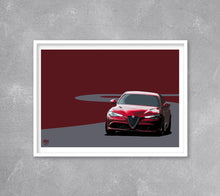Load image into Gallery viewer, Alfa Romeo Giulia Quadrifoglio Print - Fueled.art
