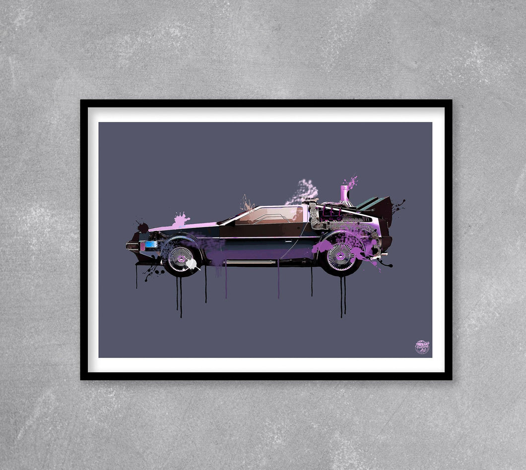 Back to the Future Delorean Print - Fueled.art