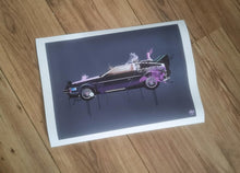 Load image into Gallery viewer, Back to the Future Delorean Print - Fueled.art
