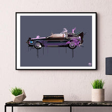 Load image into Gallery viewer, Back to the Future Delorean Print - Fueled.art
