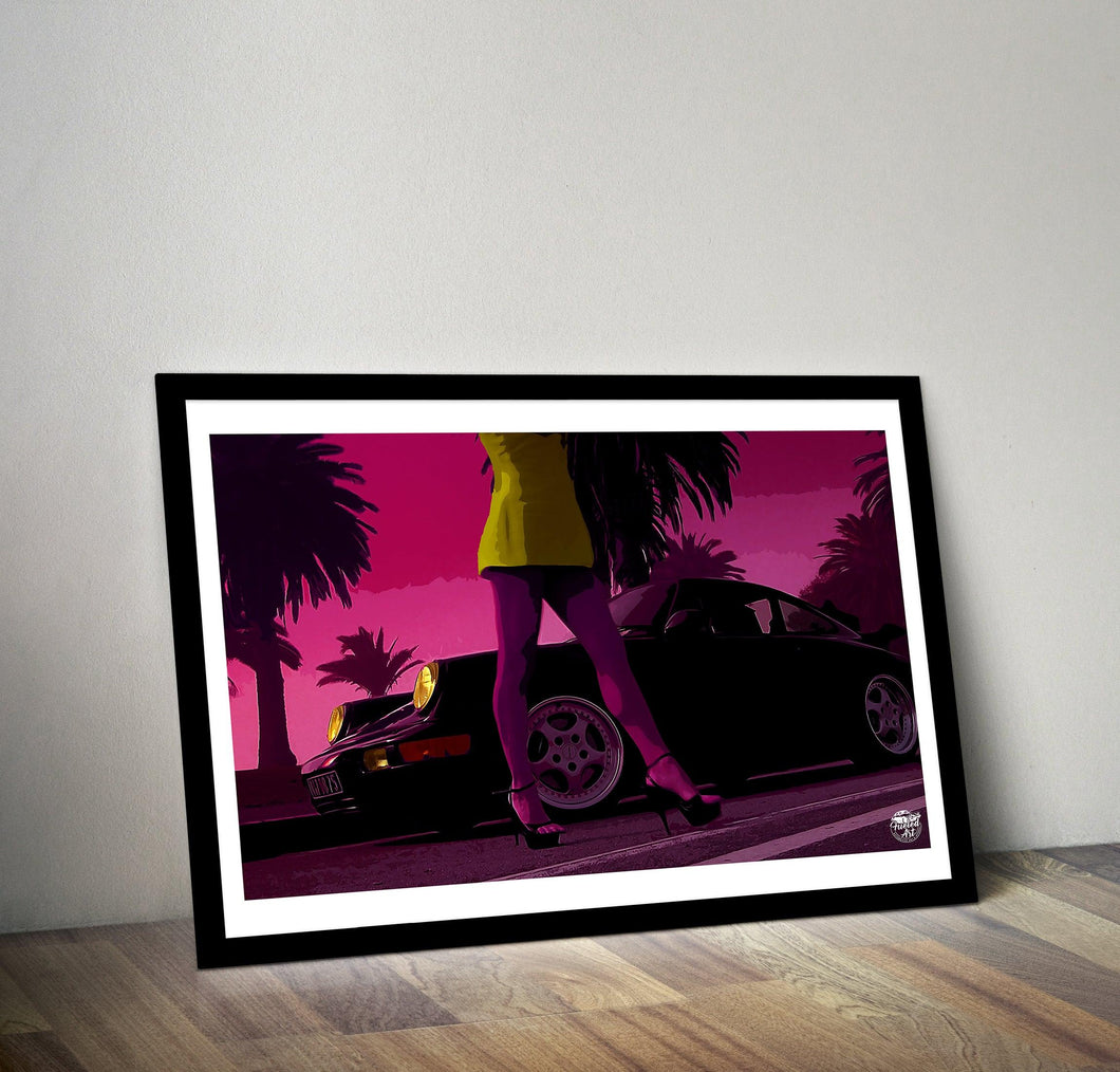 Bad Boys Porsche 911 964 Turbo Print - Fueled.art