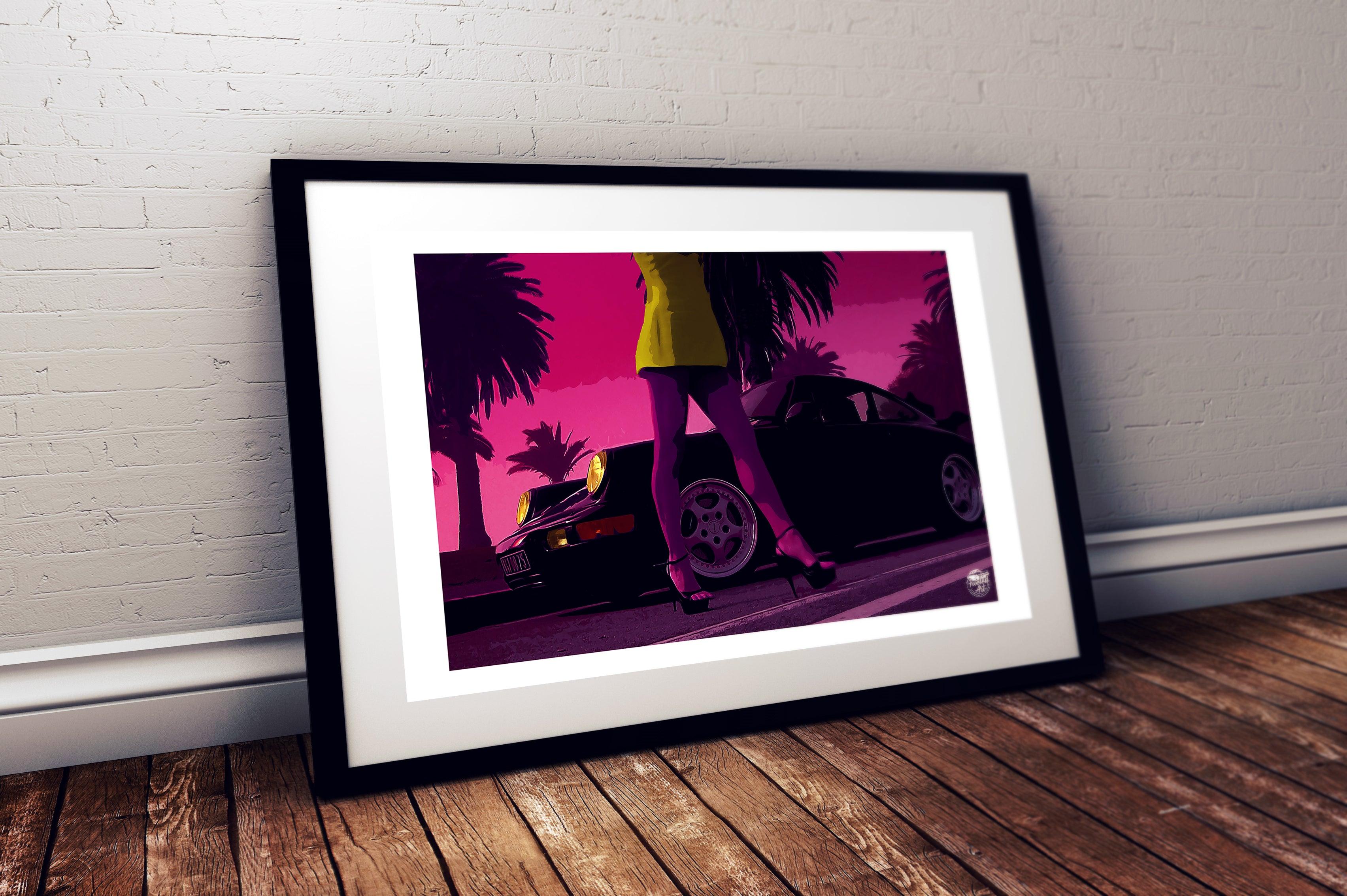Bad Boys Porsche 911 964 Turbo Print - Fueled.art