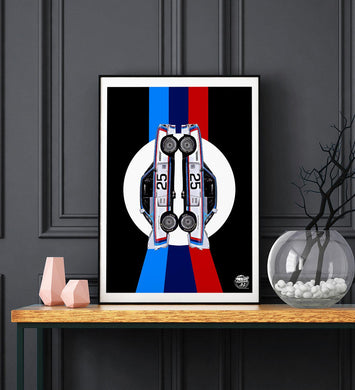 BMW CSL Print - Black - Fueled.art