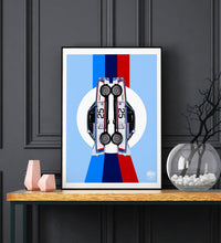 Load image into Gallery viewer, BMW CSL Print - Blue - Fueled.art
