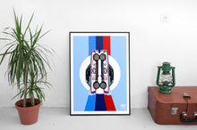 Load image into Gallery viewer, BMW CSL Print - Blue - Fueled.art
