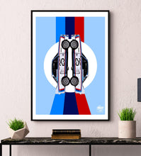 Load image into Gallery viewer, BMW CSL Print - Blue - Fueled.art
