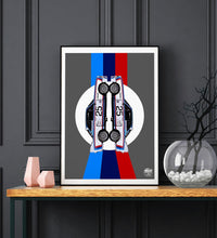 Load image into Gallery viewer, BMW CSL Print - Grey - Fueled.art

