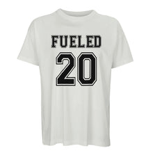 Charger l&#39;image dans la visionneuse de la galerie,Fueled 20 Retro - Men&#39;s Oversized White T-shirt - Fueled.art
