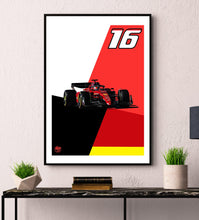 画像をギャラリービューアに読み込む, Charles Leclerc 2022 Ferrari F1 Print - Fueled.art
