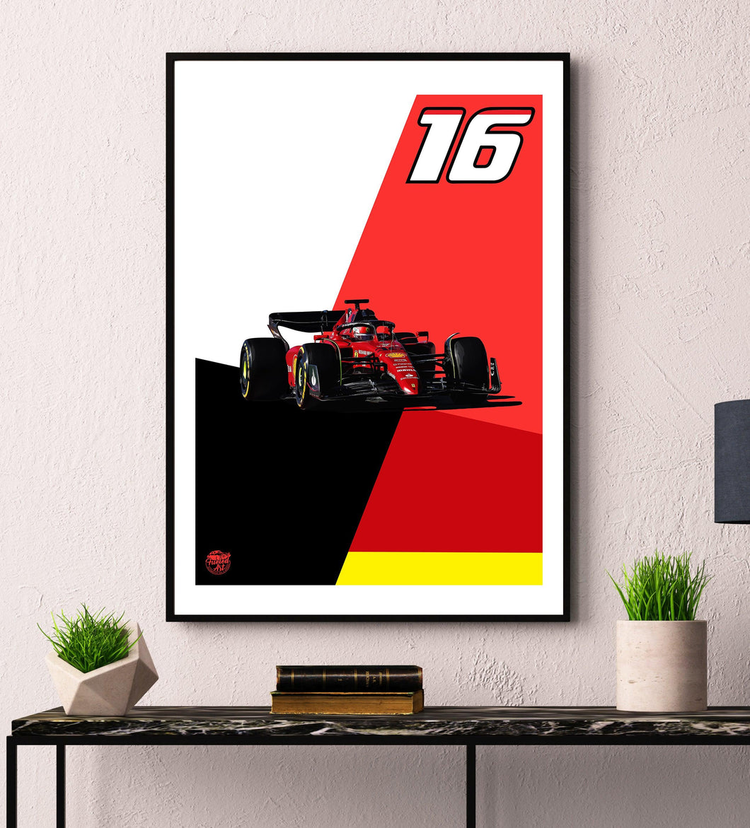 Charles Leclerc 2022 Ferrari F1 Print - Fueled.art
