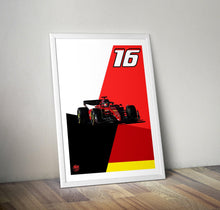 Load image into Gallery viewer, Charles Leclerc 2022 Ferrari F1 Print - Fueled.art
